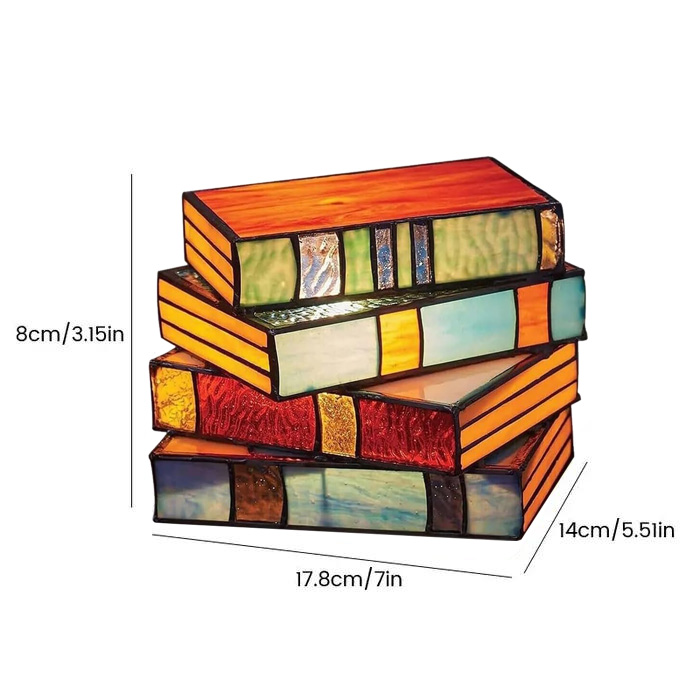 📚Stained Glass Stacked Books Lamp