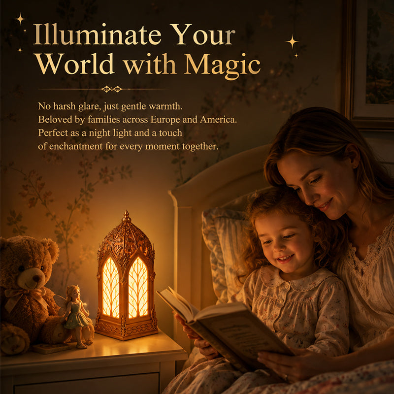 Elf Sanctuary Lamp – Warm Fantasy Table Lamp for Bedrooms, Bookshelves & Reading Nooks