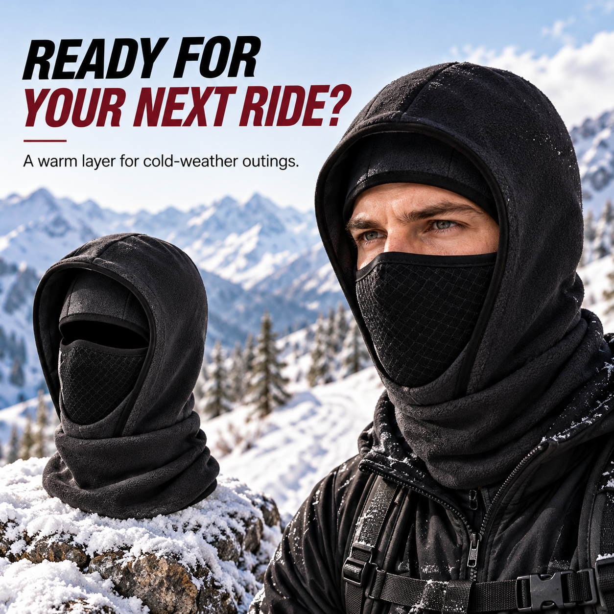 Thermal Fleece Balaclava Windproof Winter Ski Mask