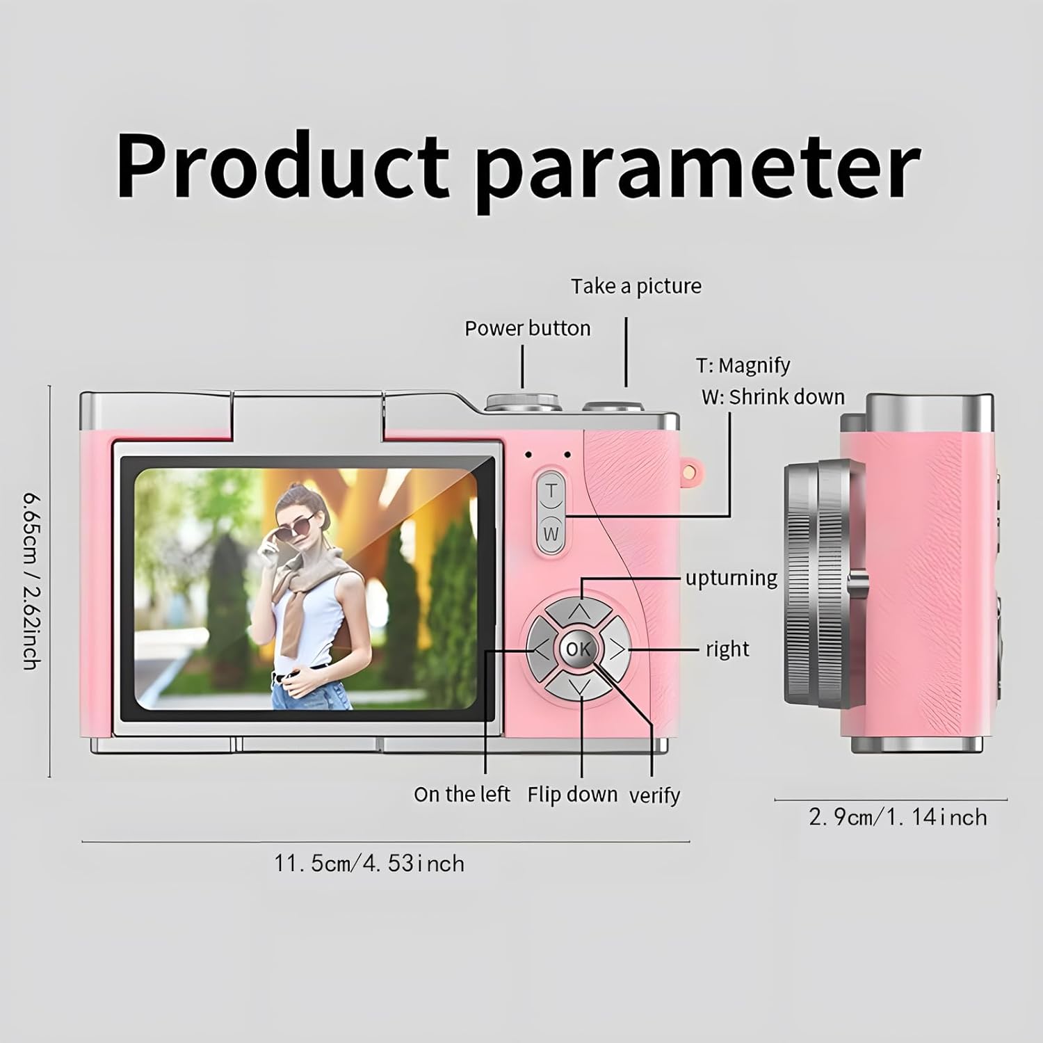 4K Foldable Screen Digital Camera