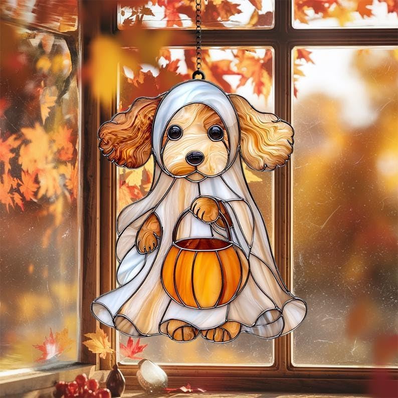 🎃Halloween Ghost Animal Pumpkin Suncatcher Window Decor