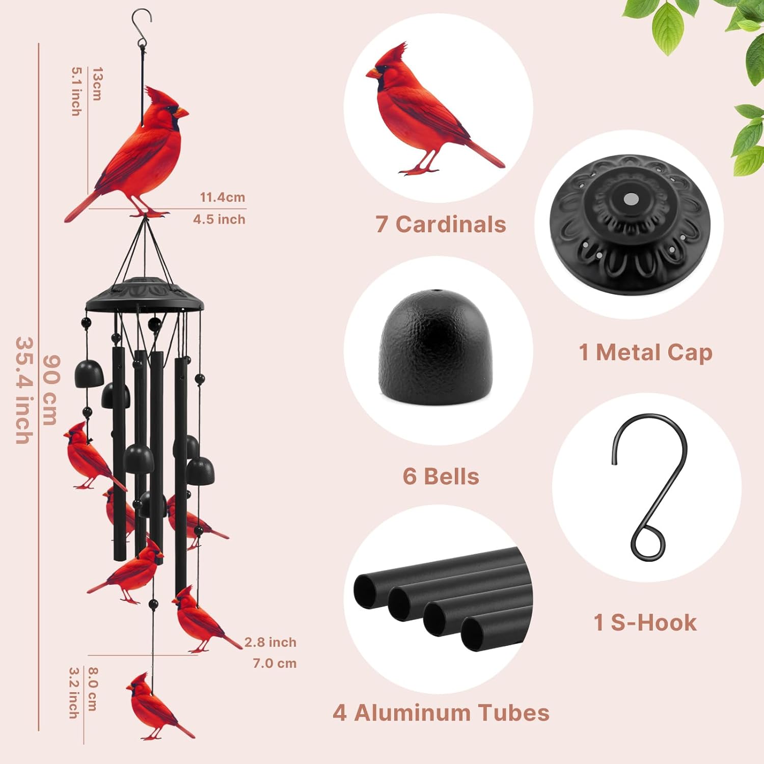 🌬️🎶 Whispers of Nature, Echoes of Love – The Cardinal Wind Chime 🐦✨