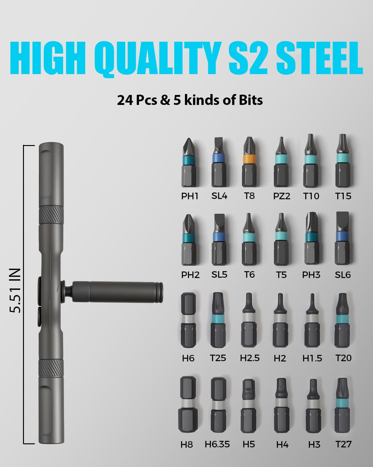 Magnetic Ratchet Screwdriver Set