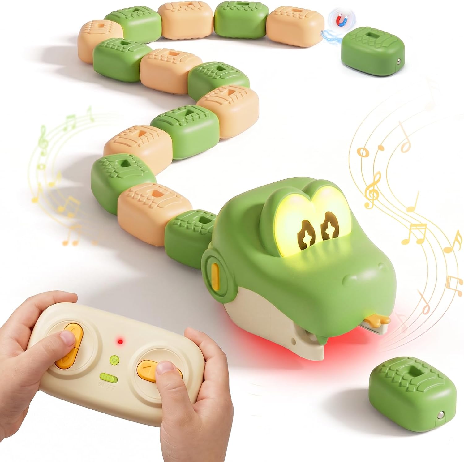 Magnetic Hungry Snake Game – Remote-Control Eat, Grow & Battle Set