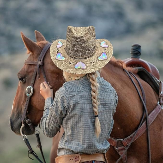 🔥Suncatcher Cowgirl Straw Prism Hat