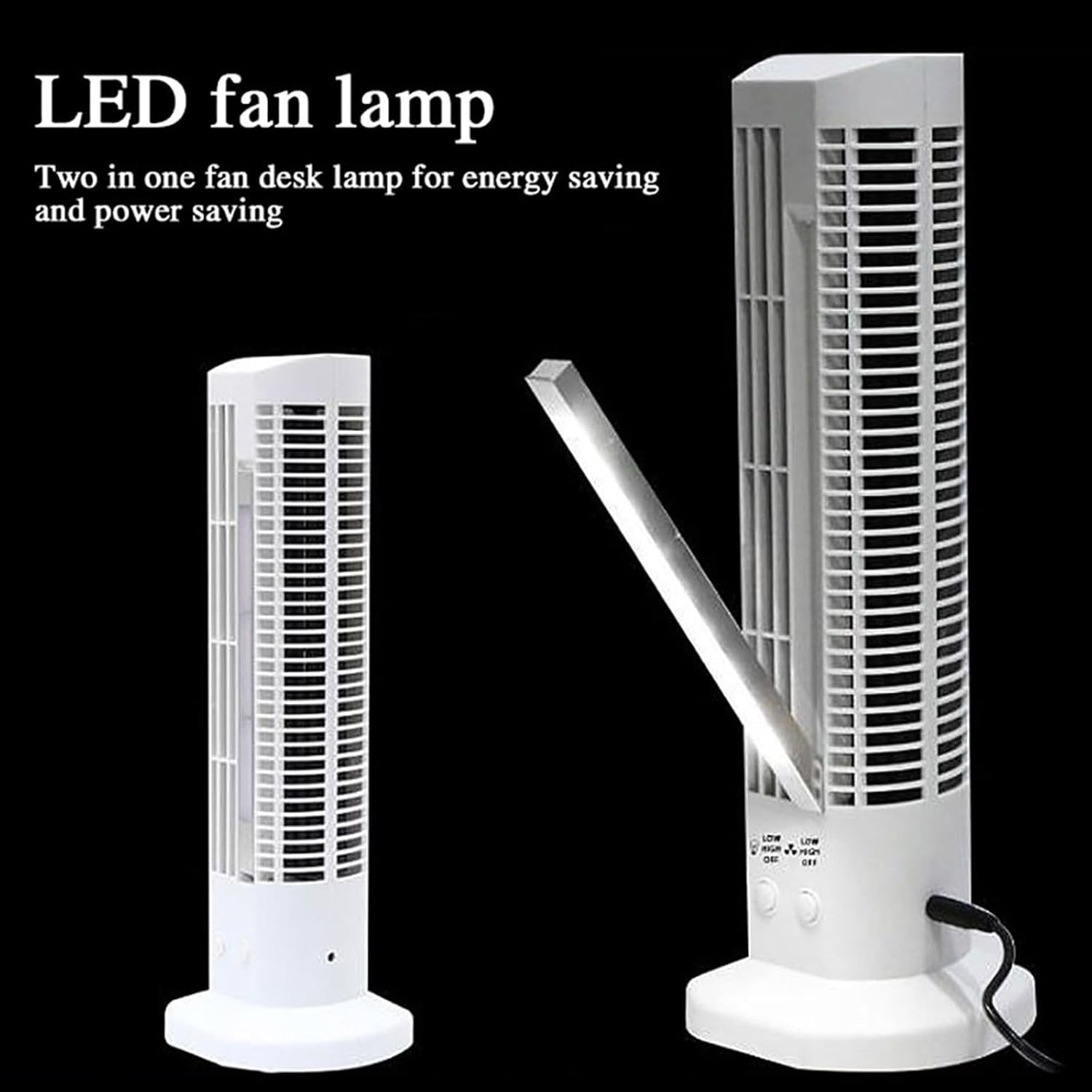 Portable Floor Fan Cooling Tower Fan With Led Light
