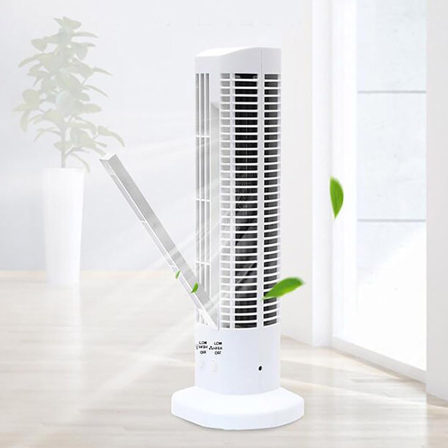Portable Floor Fan Cooling Tower Fan With Led Light
