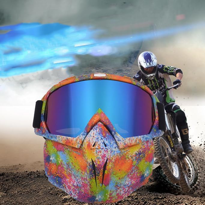 Windproof And Anti-Fog Removable Ski Mask Goggles
