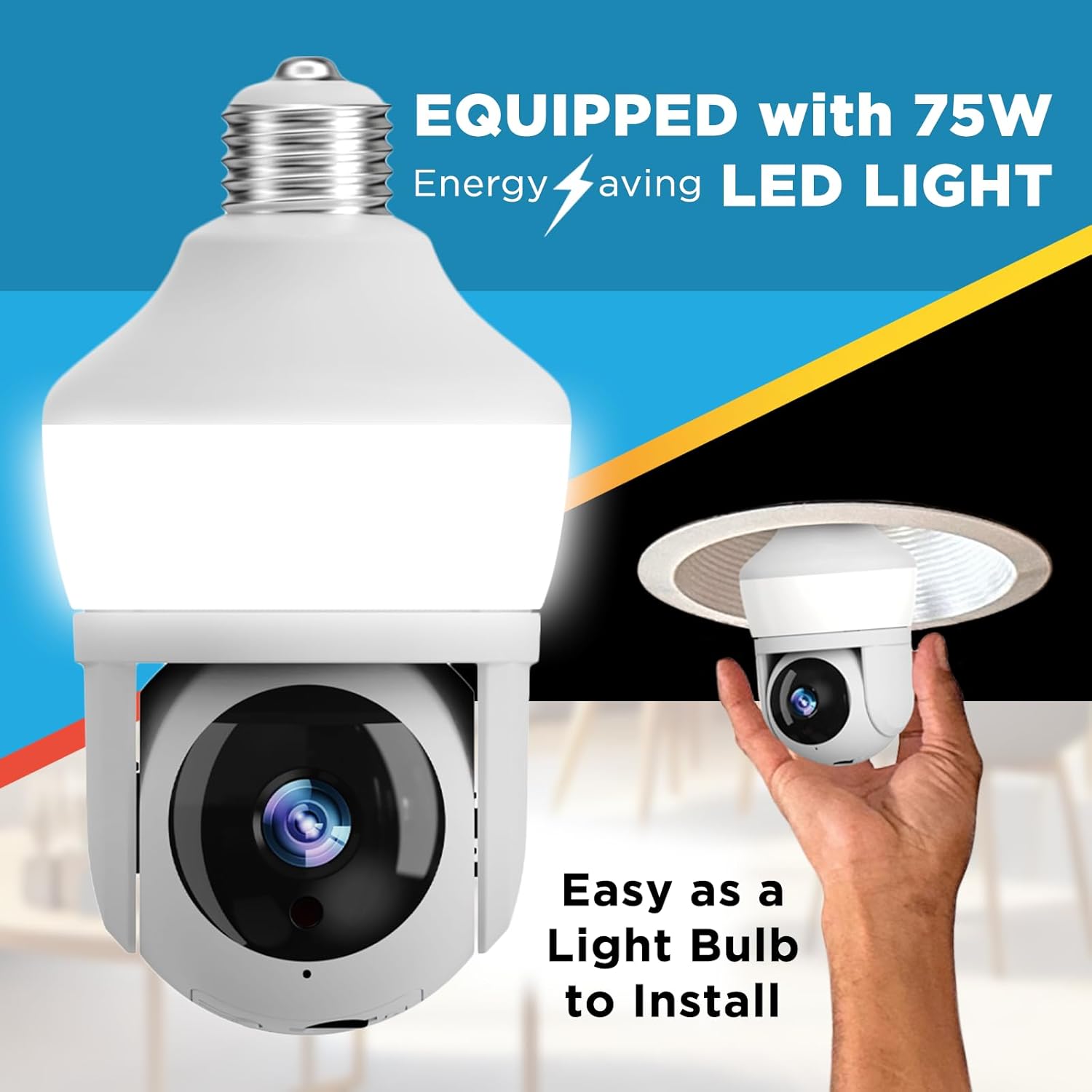 Punch-Free Smart Light Bulb Security Camera