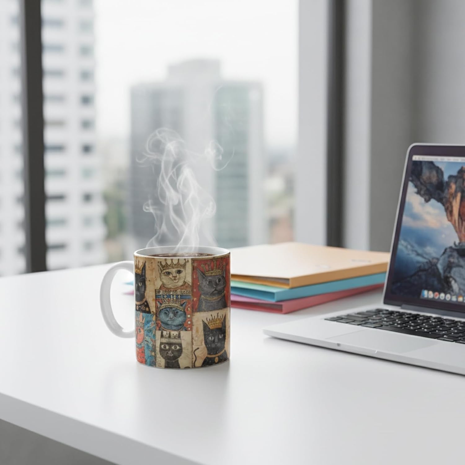 Medieval Crowned Cat Mug