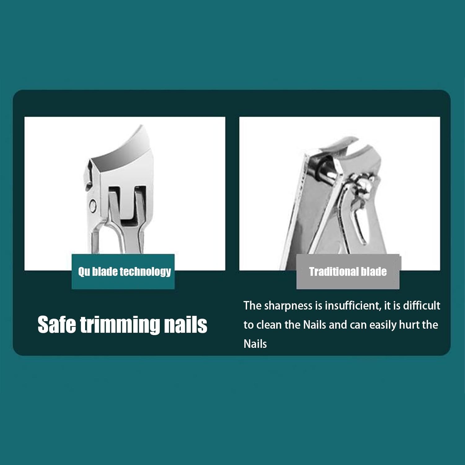 Wide Jaw Opening Anti-Splash Slanted Nail Clipper