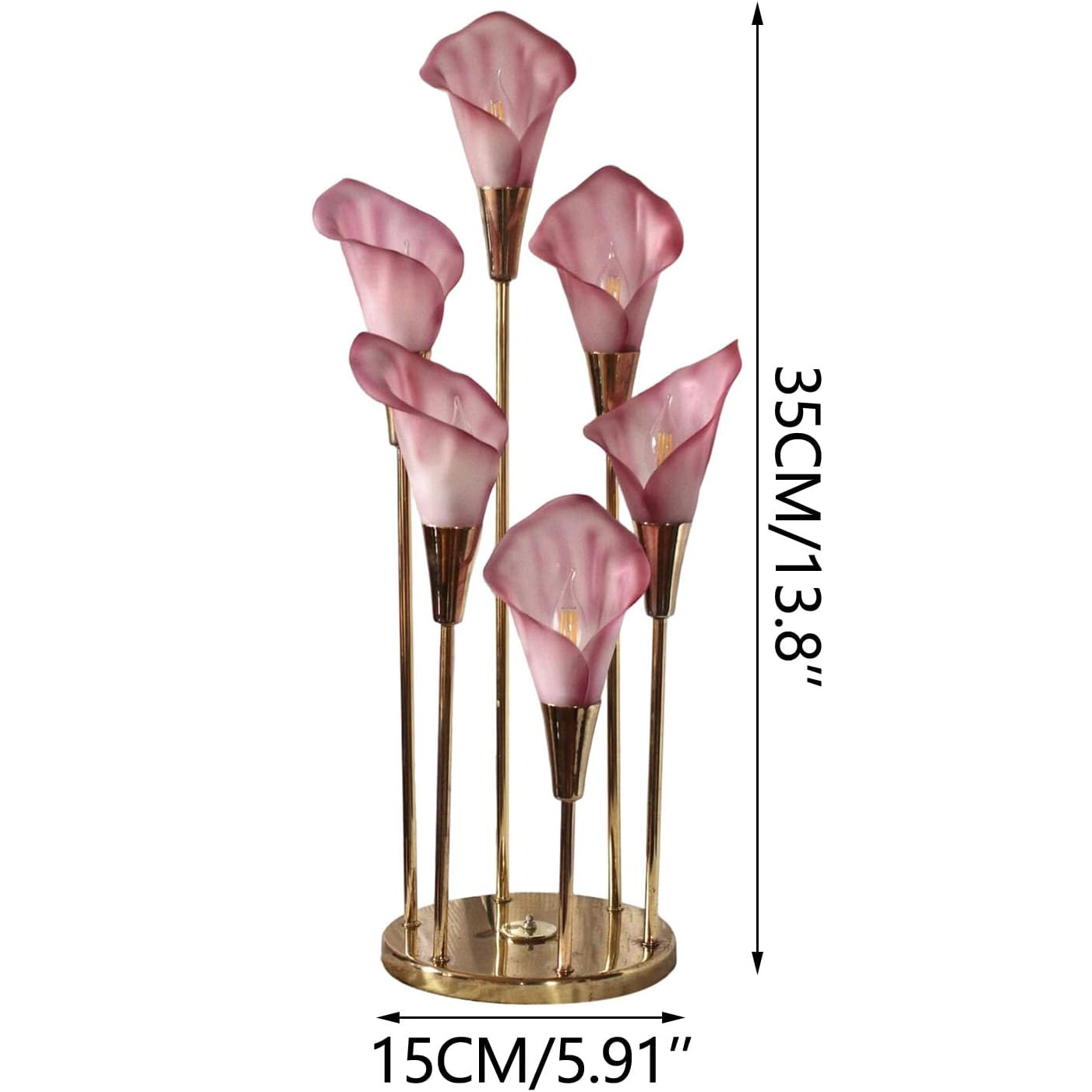 Vintage Regency Pink Calla Lily Lamp🌸✨