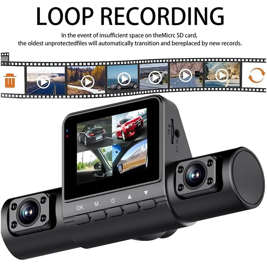 1080P 4 Channel Dash Cam with Night Vision