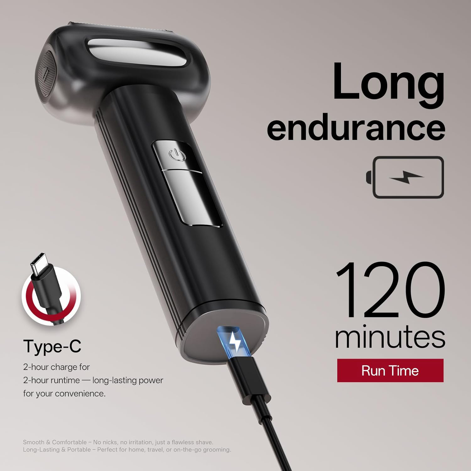 Premium Titanium Antibacterial Four-Blade Floating Shaver