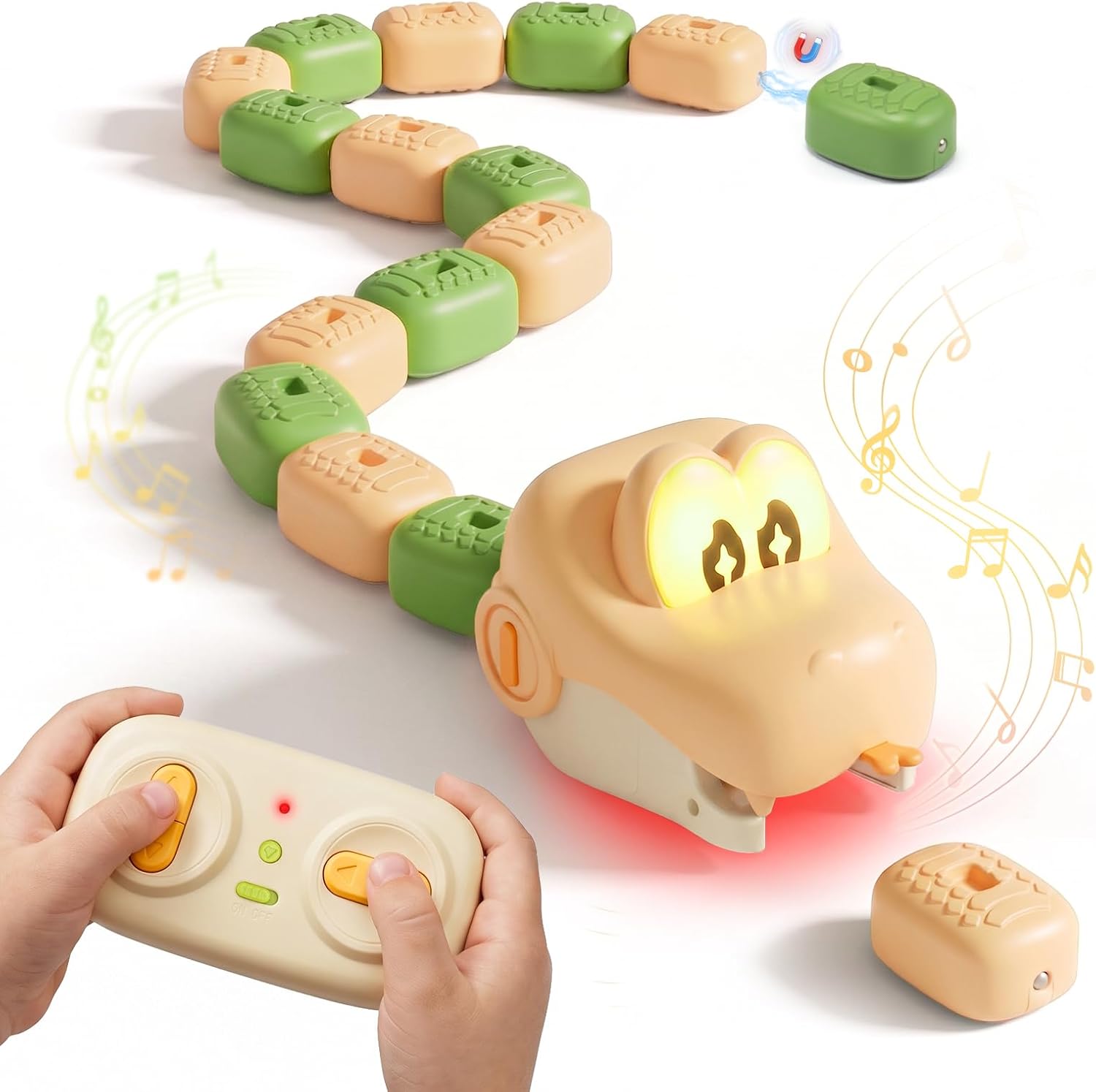 Magnetic Hungry Snake Game – Remote-Control Eat, Grow & Battle Set