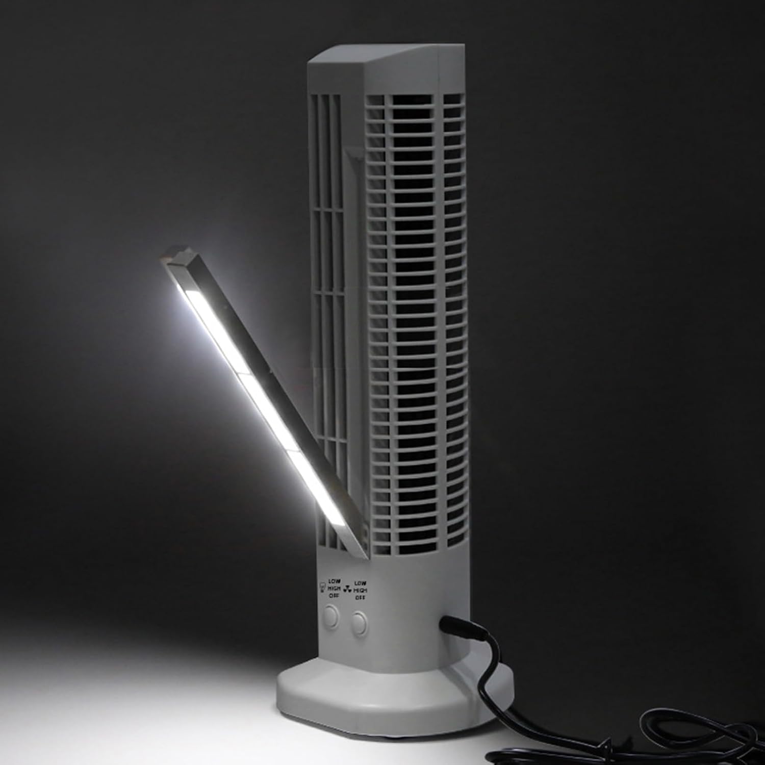 Portable Floor Fan Cooling Tower Fan With Led Light