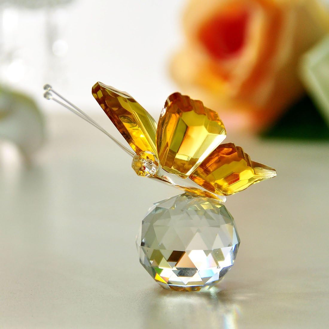 Crystal Flying Butterfly Decor