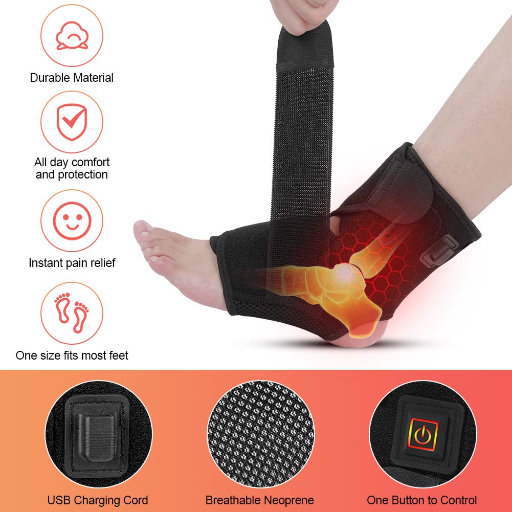 Heated Ankle Wrap Foot Heat with 3 Level