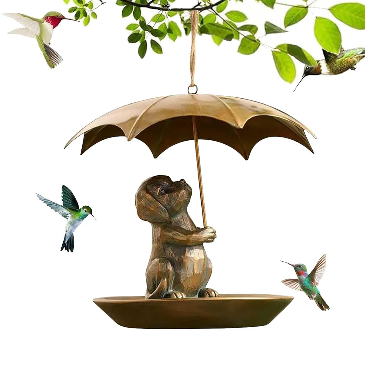 Girl Next Door Animal Bird Feeder with Umbrella