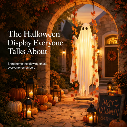 🔥Early Halloween Sale 49% OFF - 71'' Spooky Hanging Ghost Porch Swing Ornament
