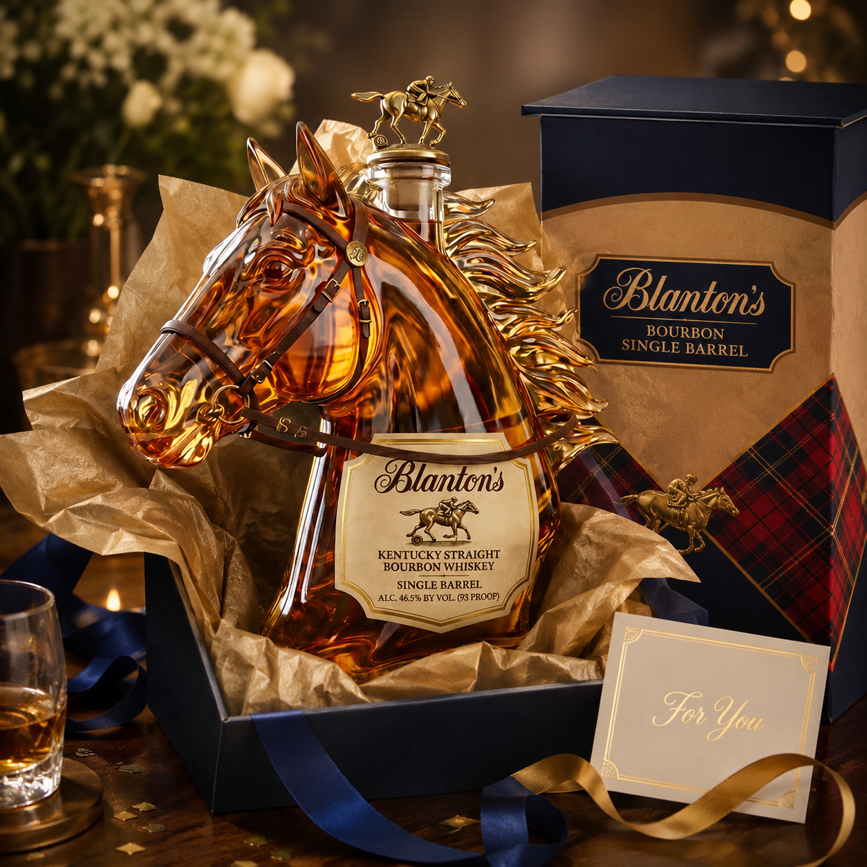 Premium Horse Head Whiskey Bottle