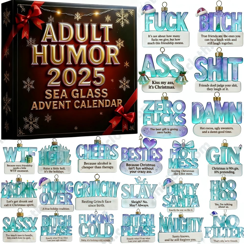 🌊🎄Sea Glass Accents 2025 Adult Humor Advent Calendar💥LIMITED 2025 EDITION