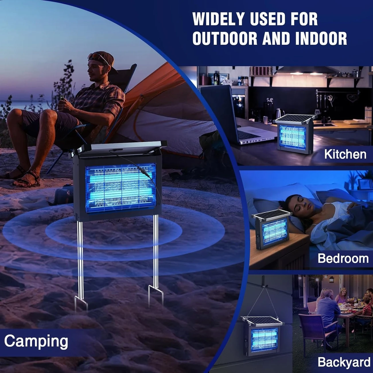 Rechargeable Outdoor Bug Zapper Solar Powered