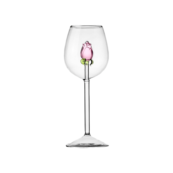 Rose Wine Glass