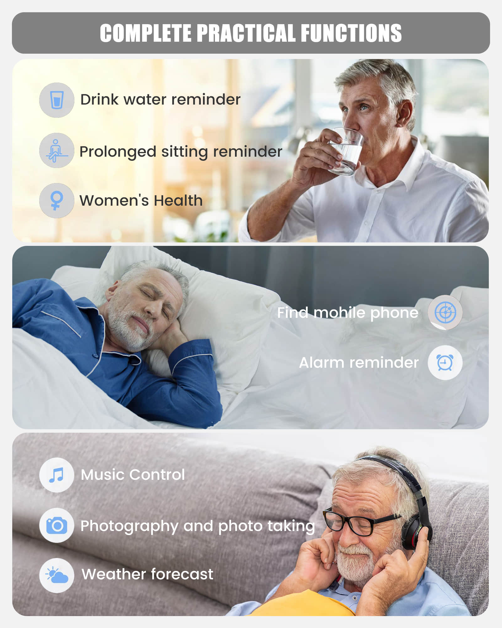 Fitness Tracker Smart Watch