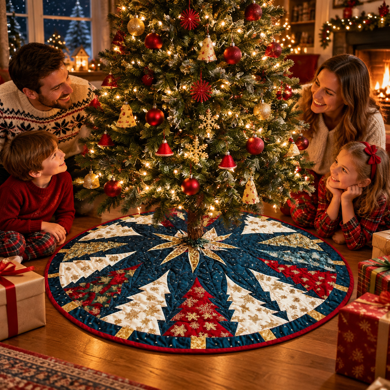 Three-dimensional Illusion Christmas Tree Skirt