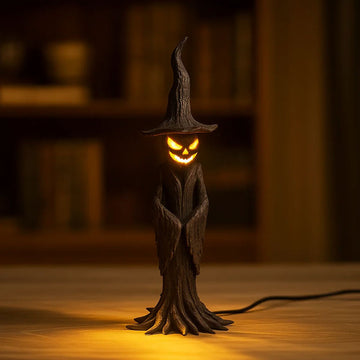 Spooky Tree Stump Wizard Jack-O'-Lantern
