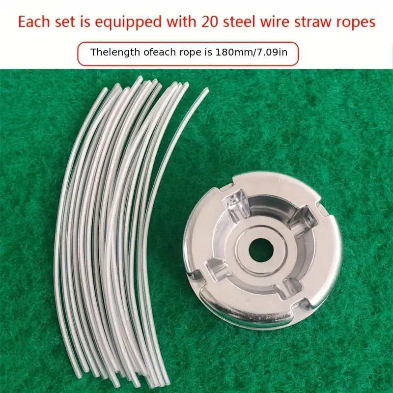 Aluminum Alloy Grass Trimmer Head And 20 Durable Nylon Steel Wire Lines