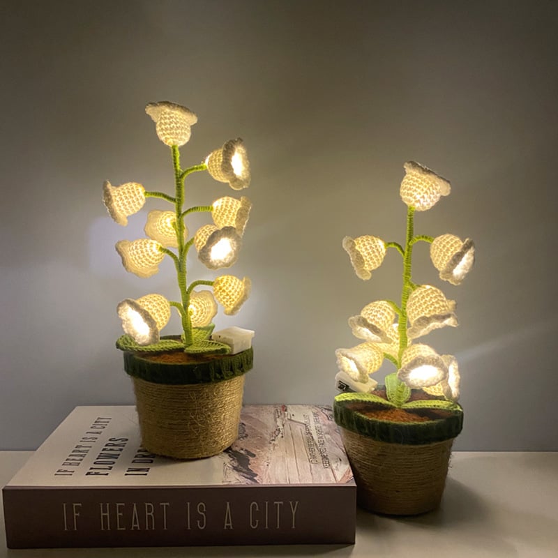 🎁49%OFF🔥Crochet Handmade Lily Potted Plant Light Lamp
