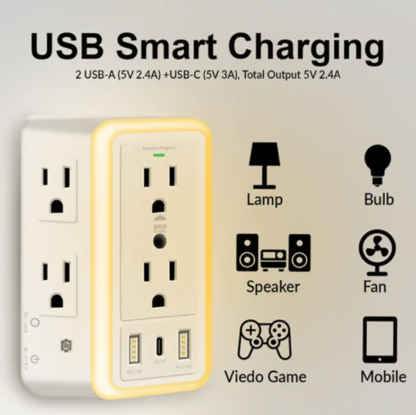 ✨ Multi Plug Outlet Surge Protector