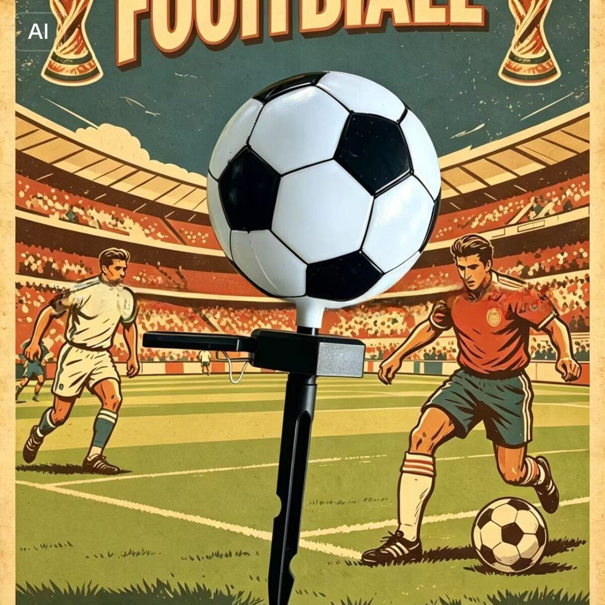 World Cup Soccer Ball Solar LED Garden Stake Light