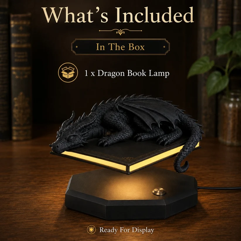 🐉 Bring A Fantasy World To Your Desk With A Magical Dragon Book Lamp