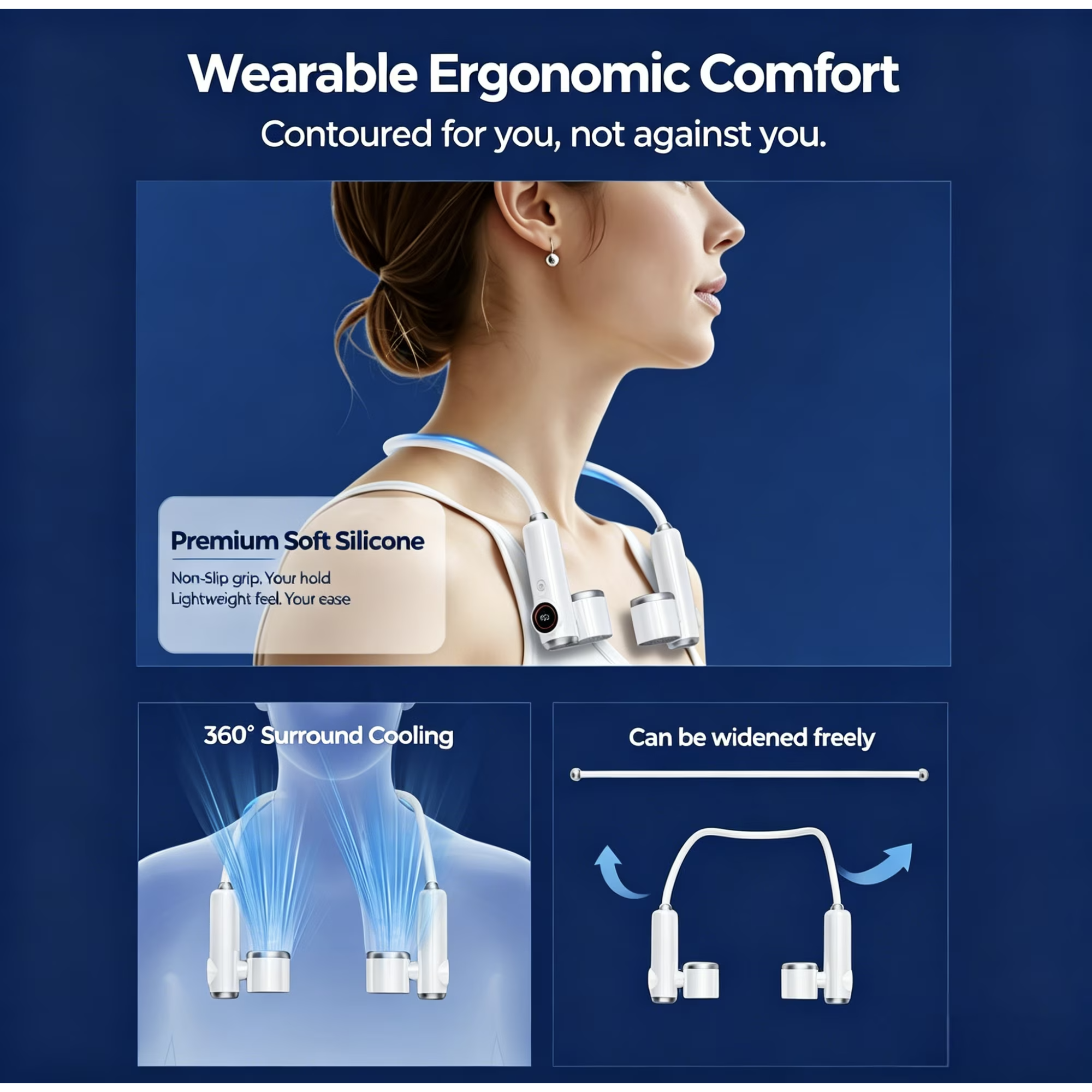 Magnetic Detachable Portable Neck Fan