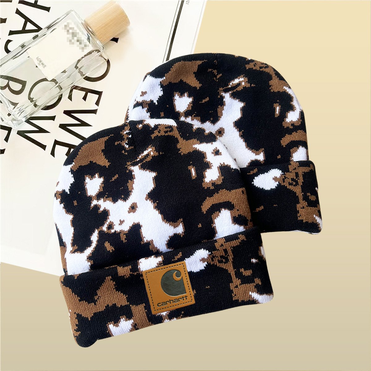 💖Vintage Cow Print Wool Hat