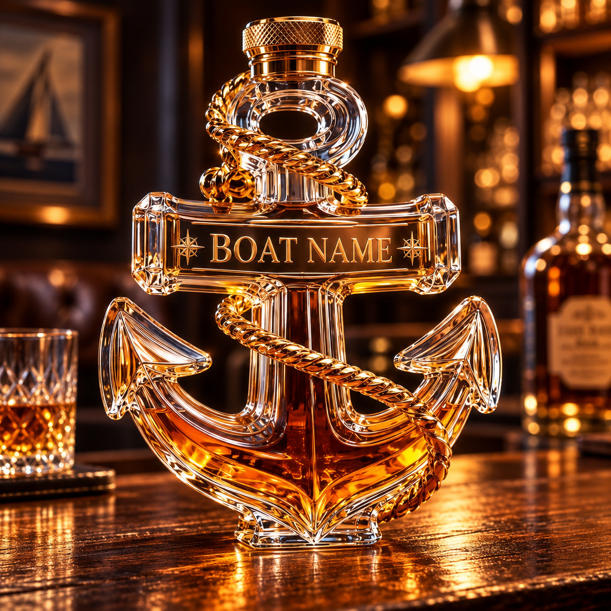 ⚓ Personalized Anchor Whiskey Decanter