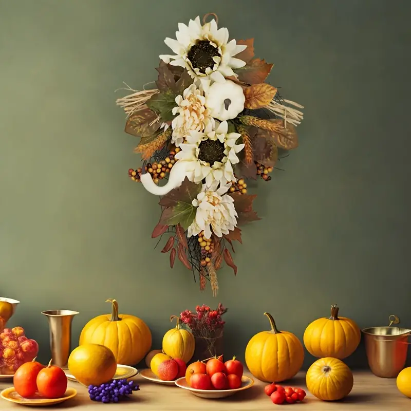 20inch Thanksgiving Fall Wreath Autumn Decor