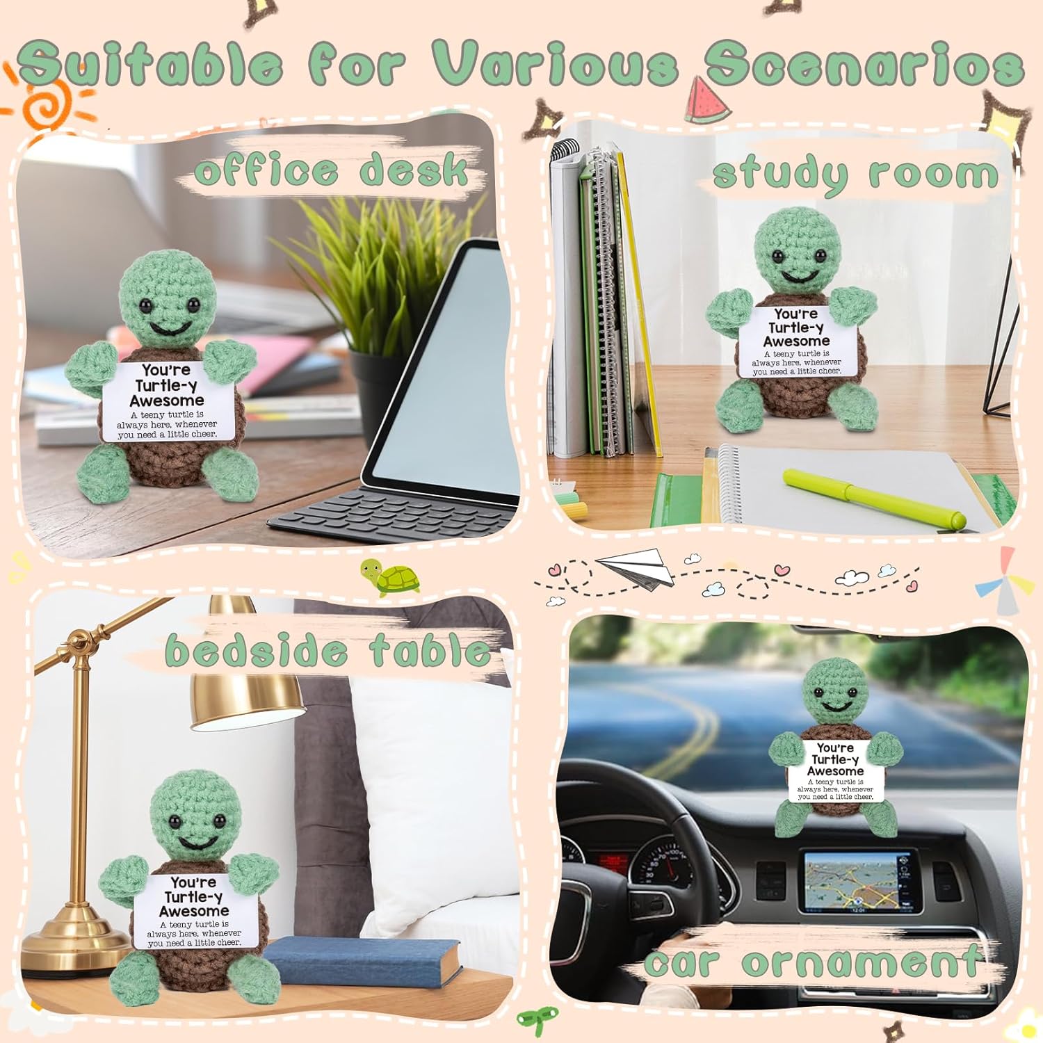 Inspirational Gifts Mini Funny Positive Turtle