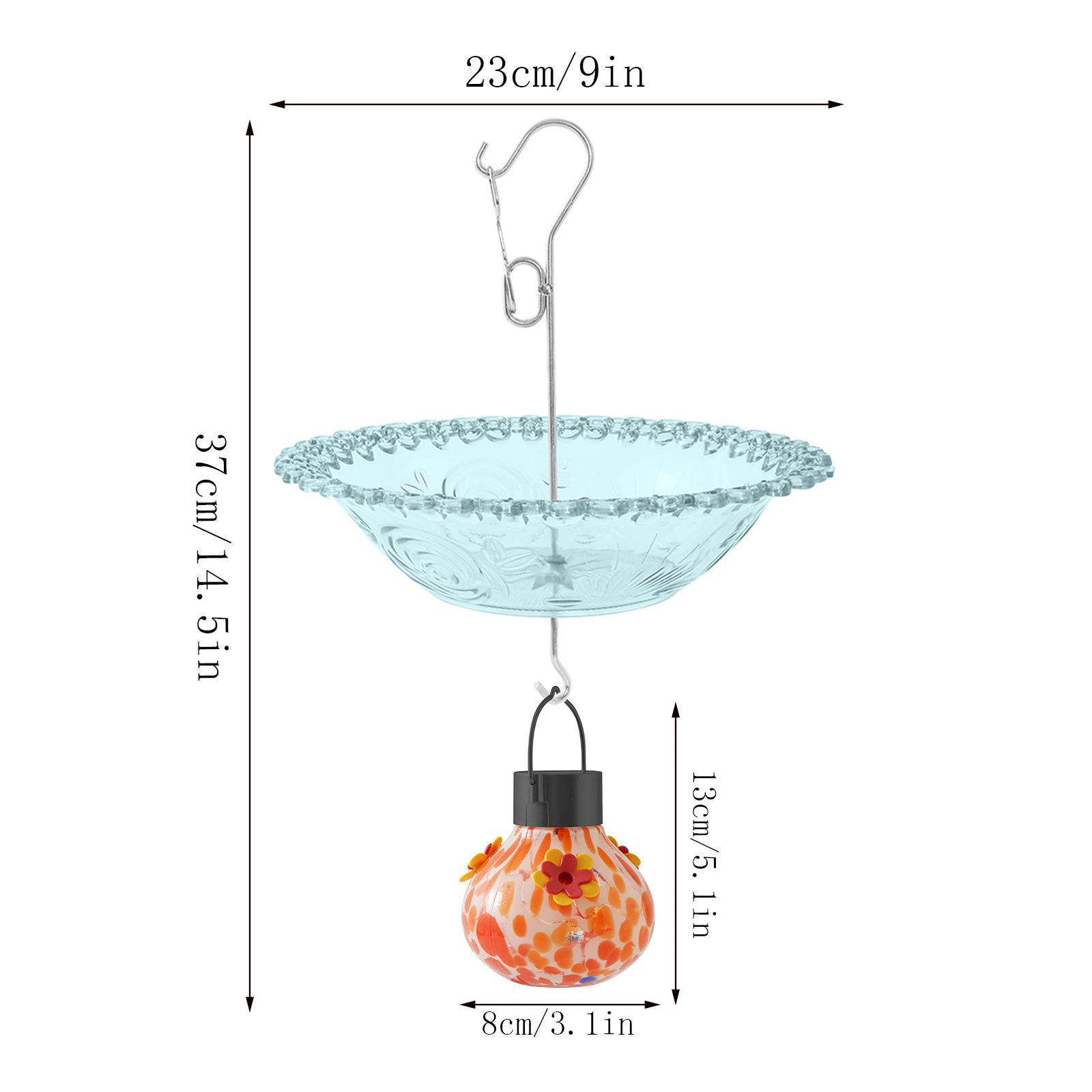 🌞💐 Solar Hummingbird Feeder – Sip, Shelter & Shine with Every Sunset! 🦜✨