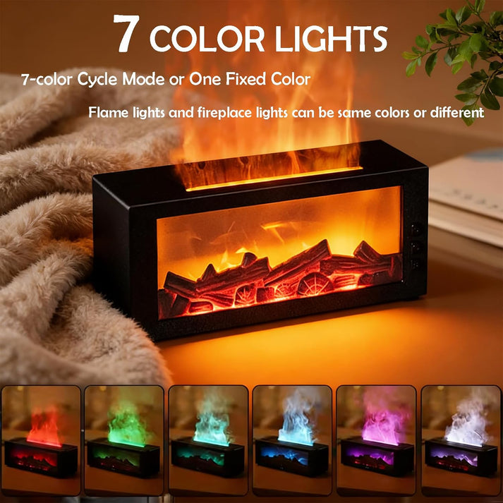 🔥Dance with Flames. Sleep in Serenity— Fireplace Flame Humidifier