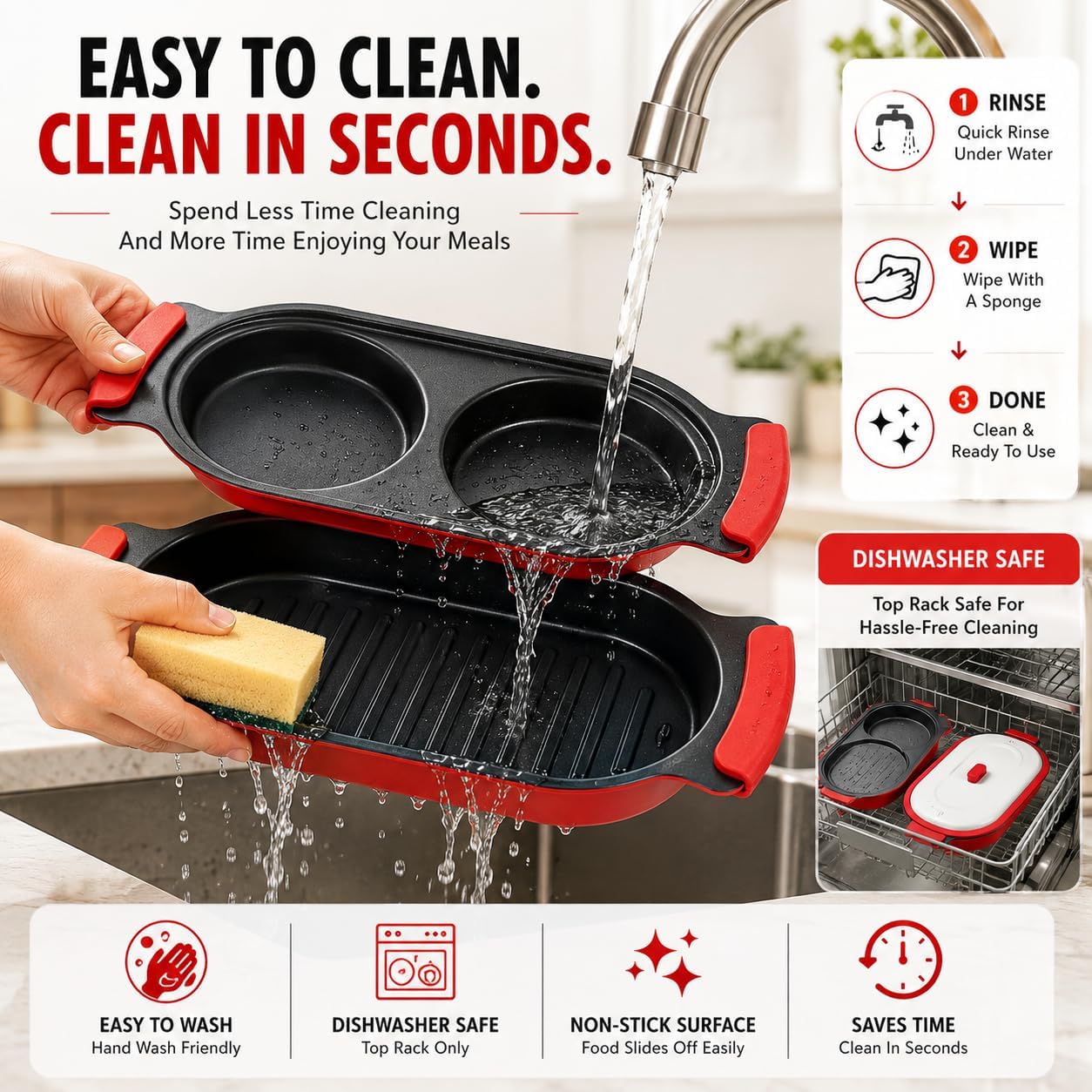 2-in-1 Microwave Egg Cooker & Grill Pan Set – Brown, Crisp & Cook Without the Stove