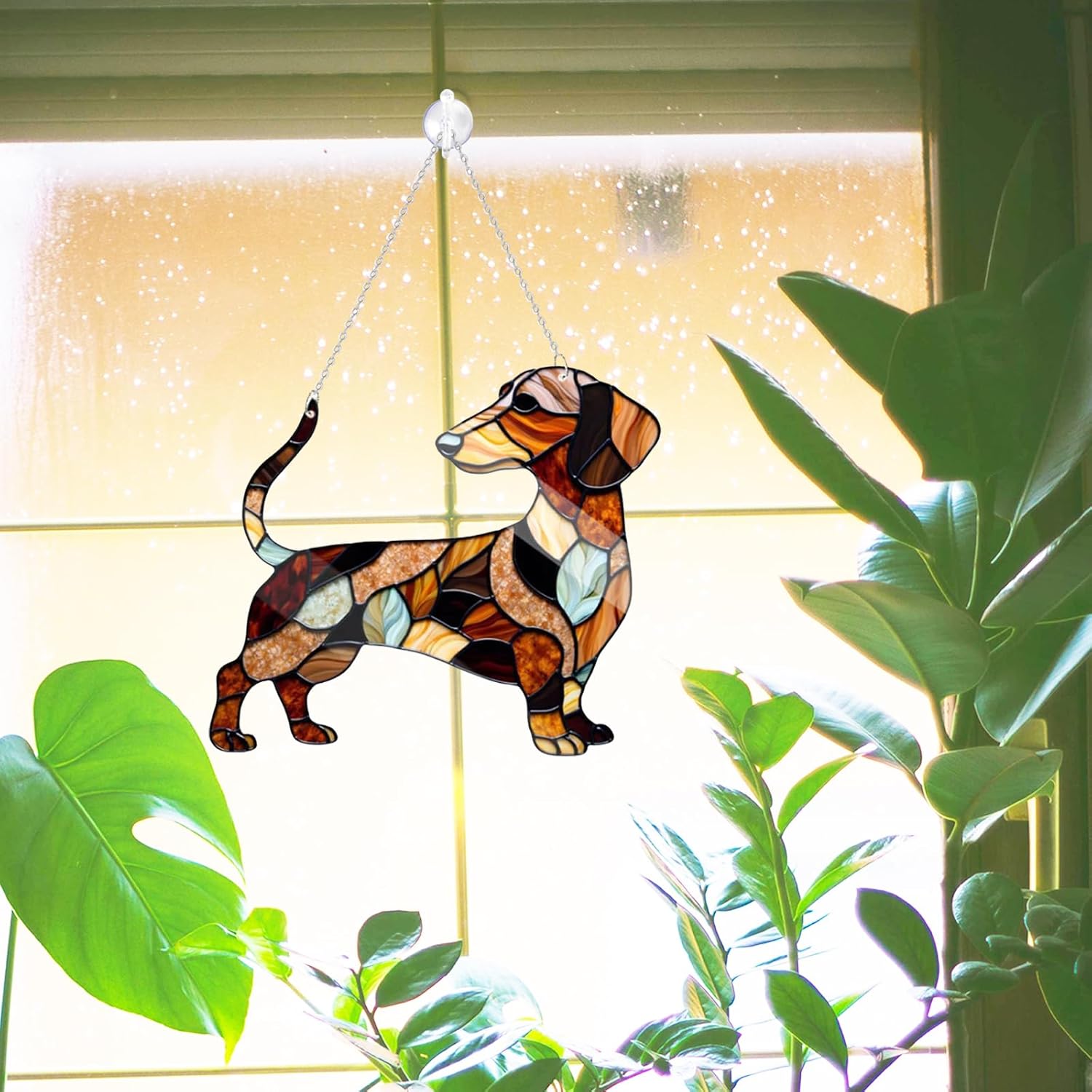 Dachshund Dog Window Hanging