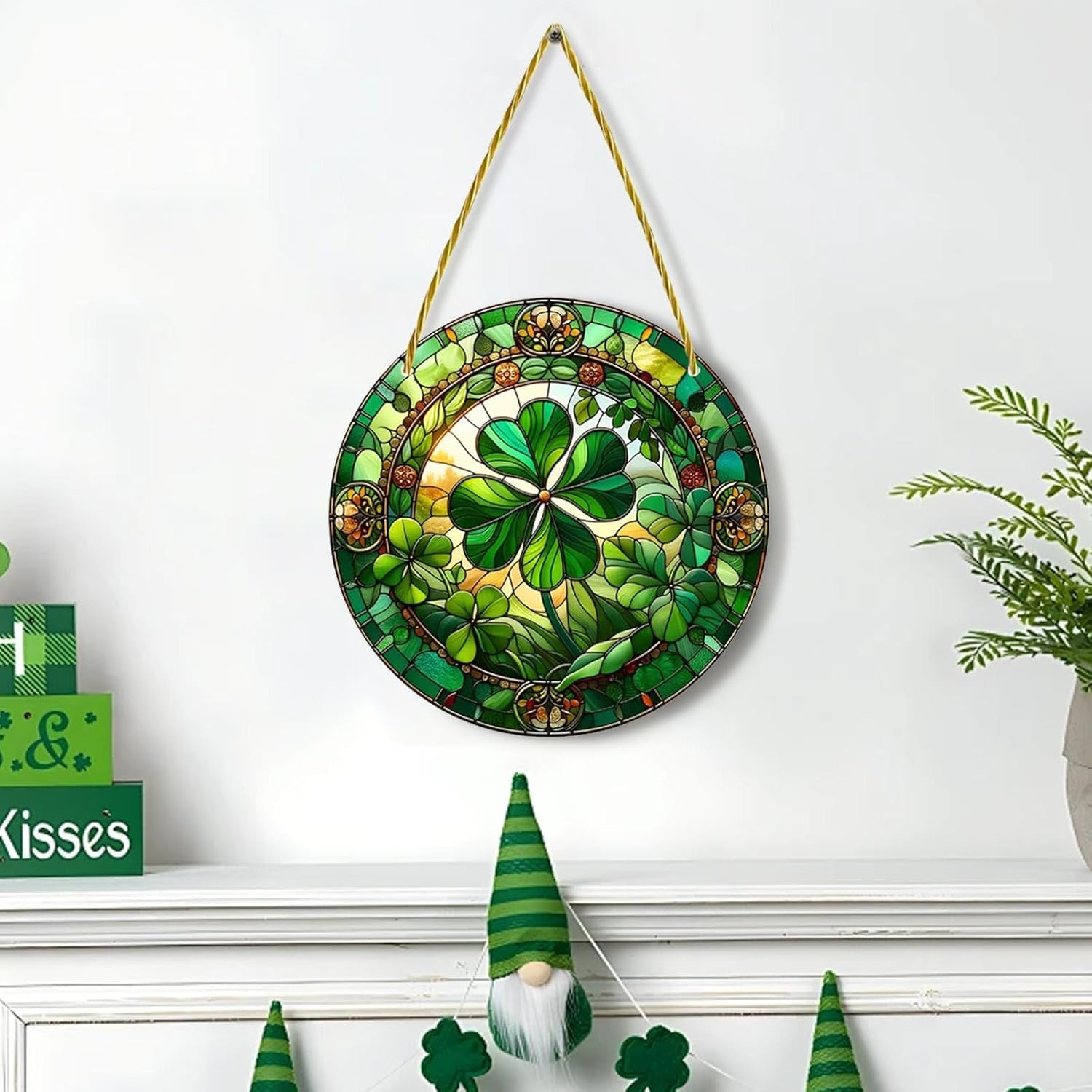 🍀Good Luck Clover Suncatcher - Represents Faith, Hope And Love