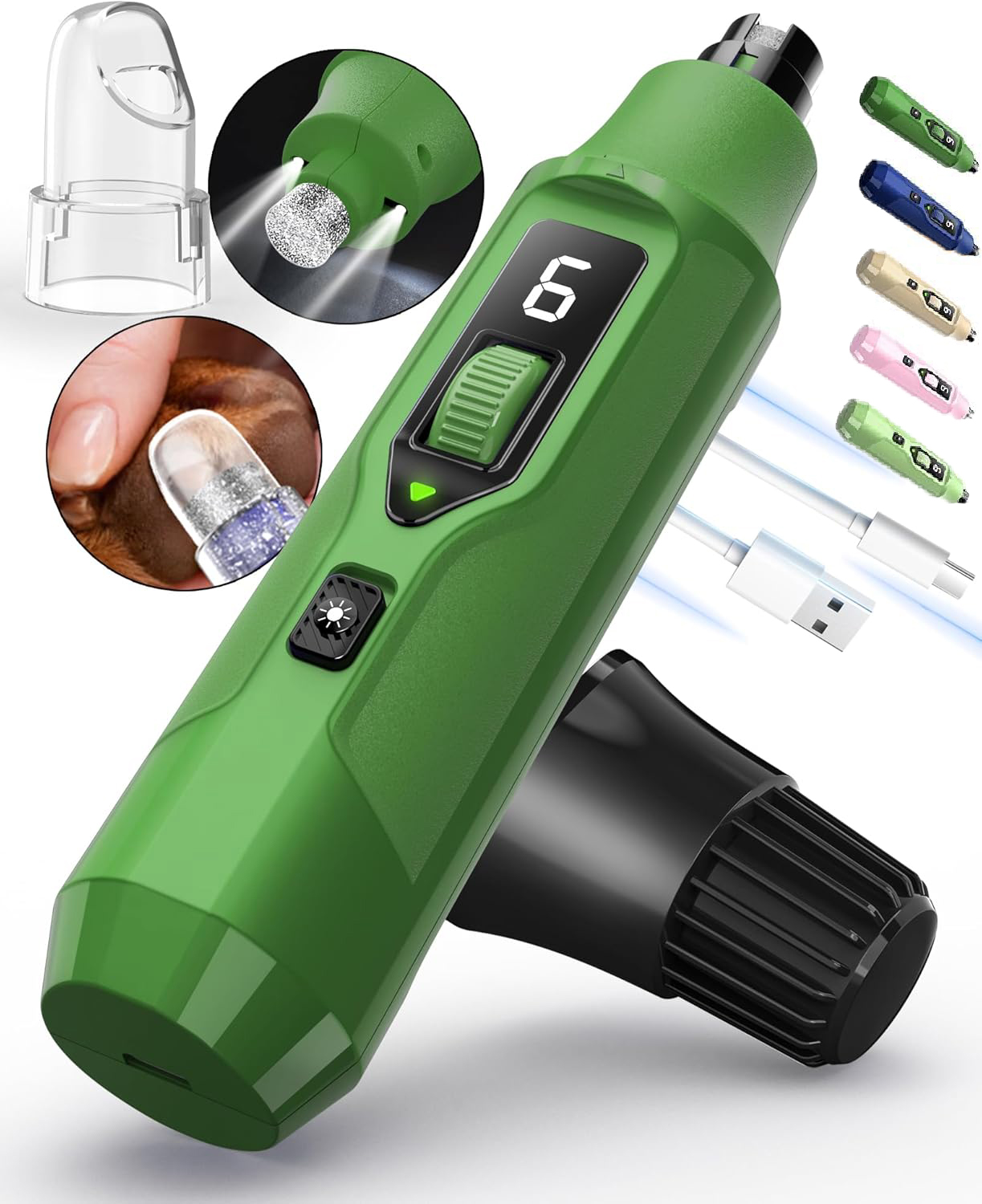 7-Speed Silent Pet Nail Grinder