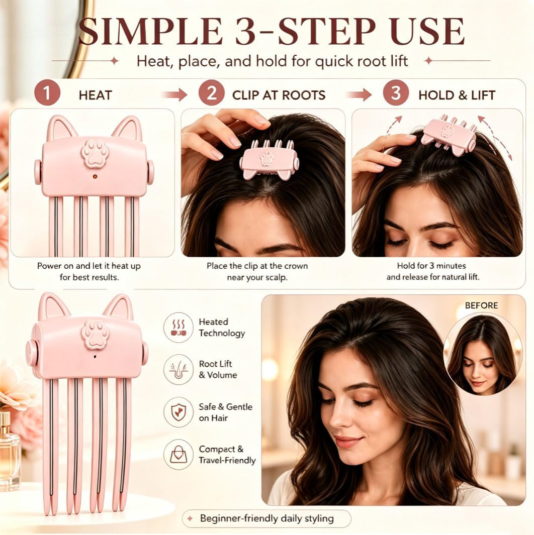 Heated Root Lift Hair Clip
