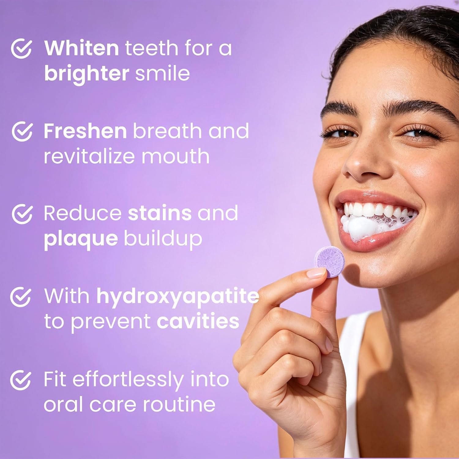 Gentle Whitening Toothpaste Tablets – Fresh Grape Mint Care Anywhere