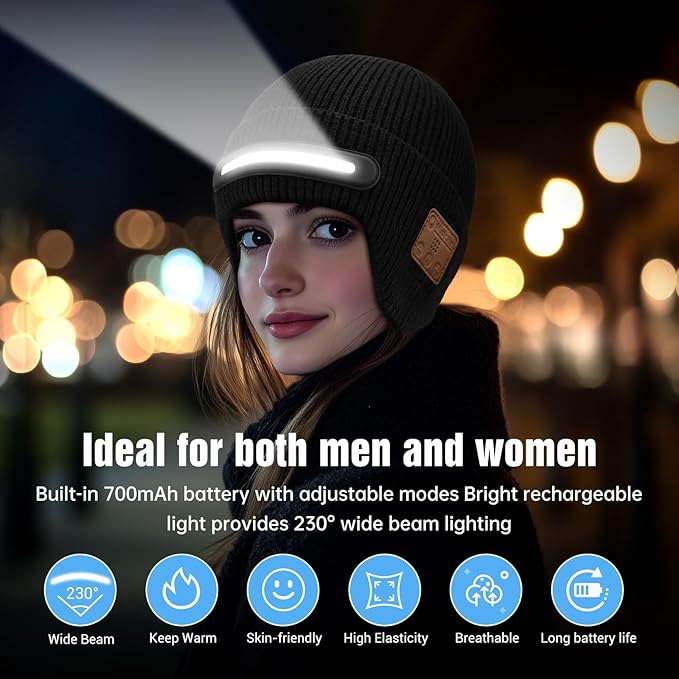 Bluetooth Beanie with Light